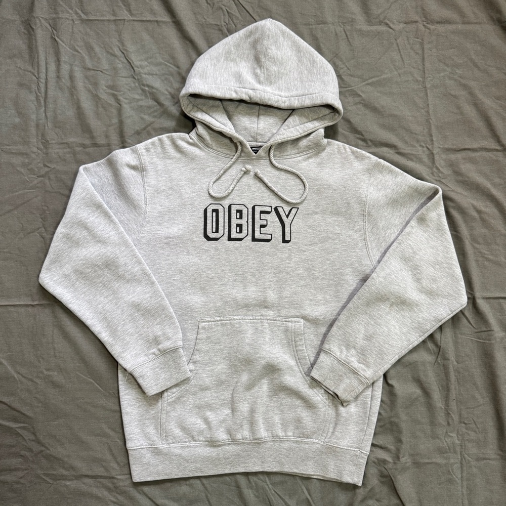Obey Gray Hoodie Size S